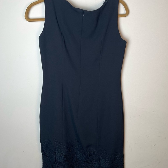 Carmen Marc Valvo Black Embroidered Mini Formal Dress Size 8 - Picture 7 of 7